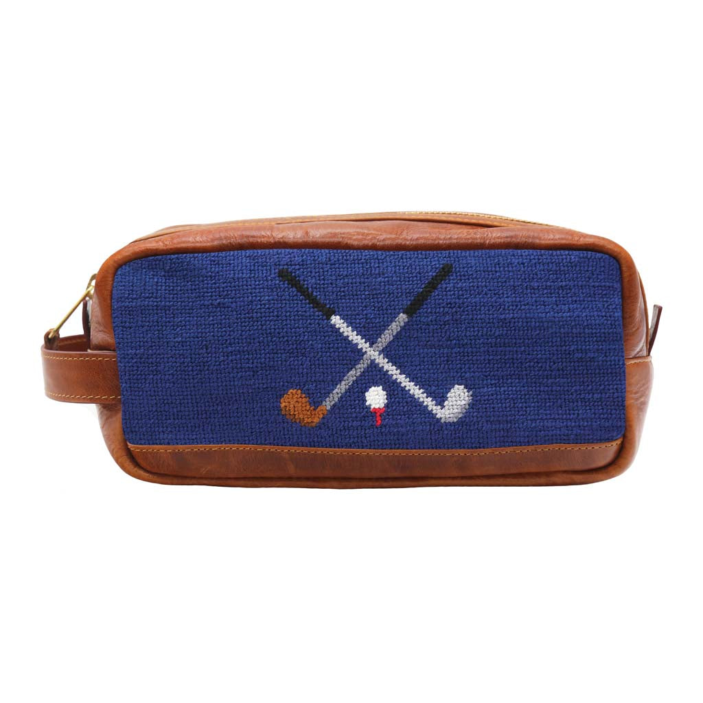 Crossed Clubs Needlepoint Toiletry Bag by Smathers & Branson